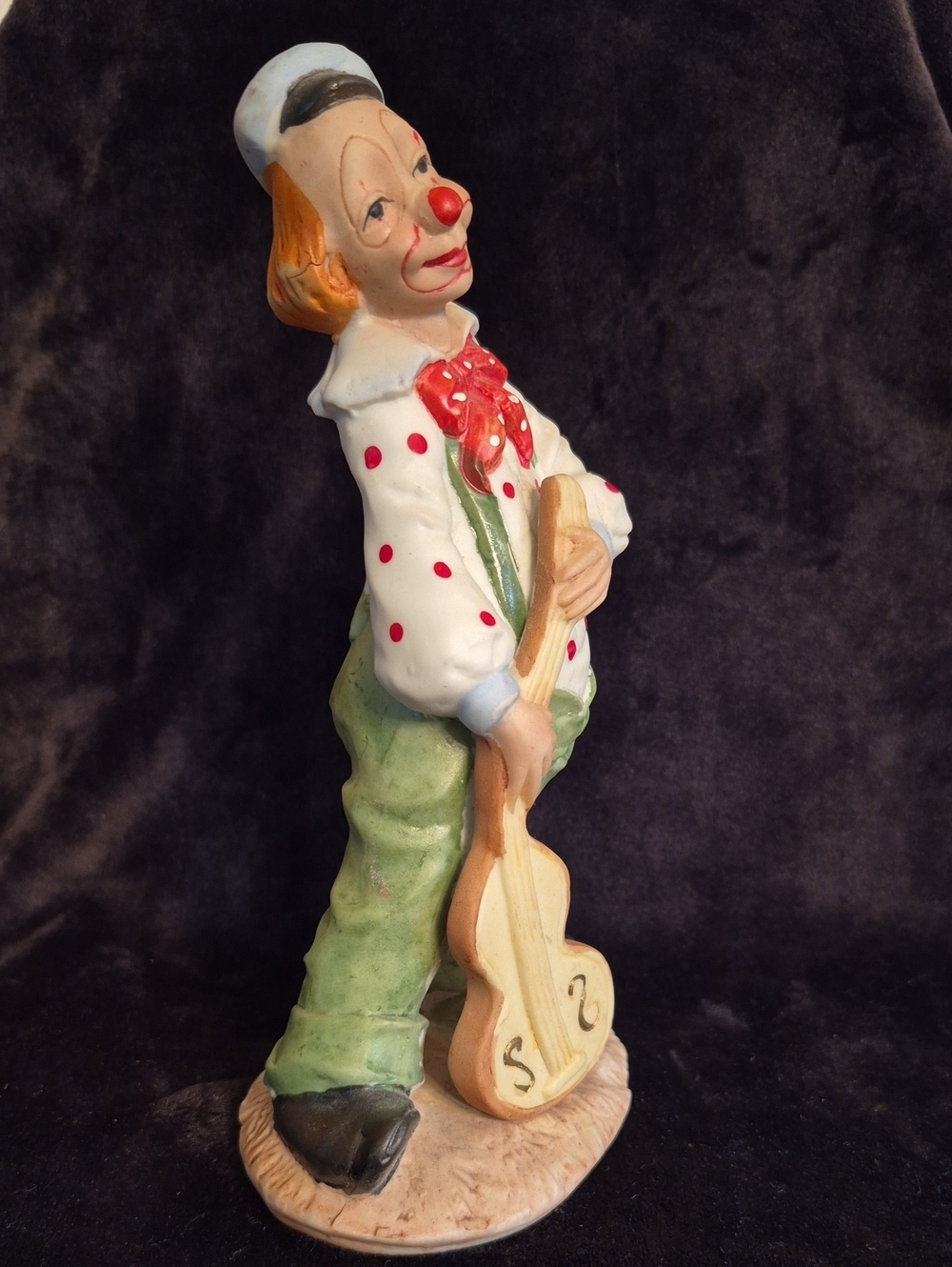Vintage Clown with Guitar Ceramic Figurine - Picture 4 of 7